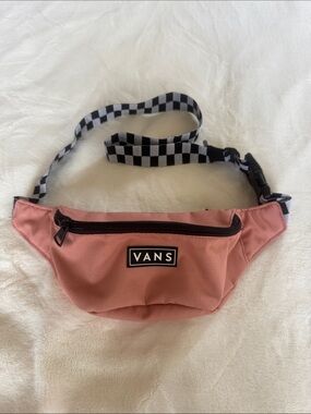 Like new Vans Dusty Pink Waist Bag with Checkerboard Strap